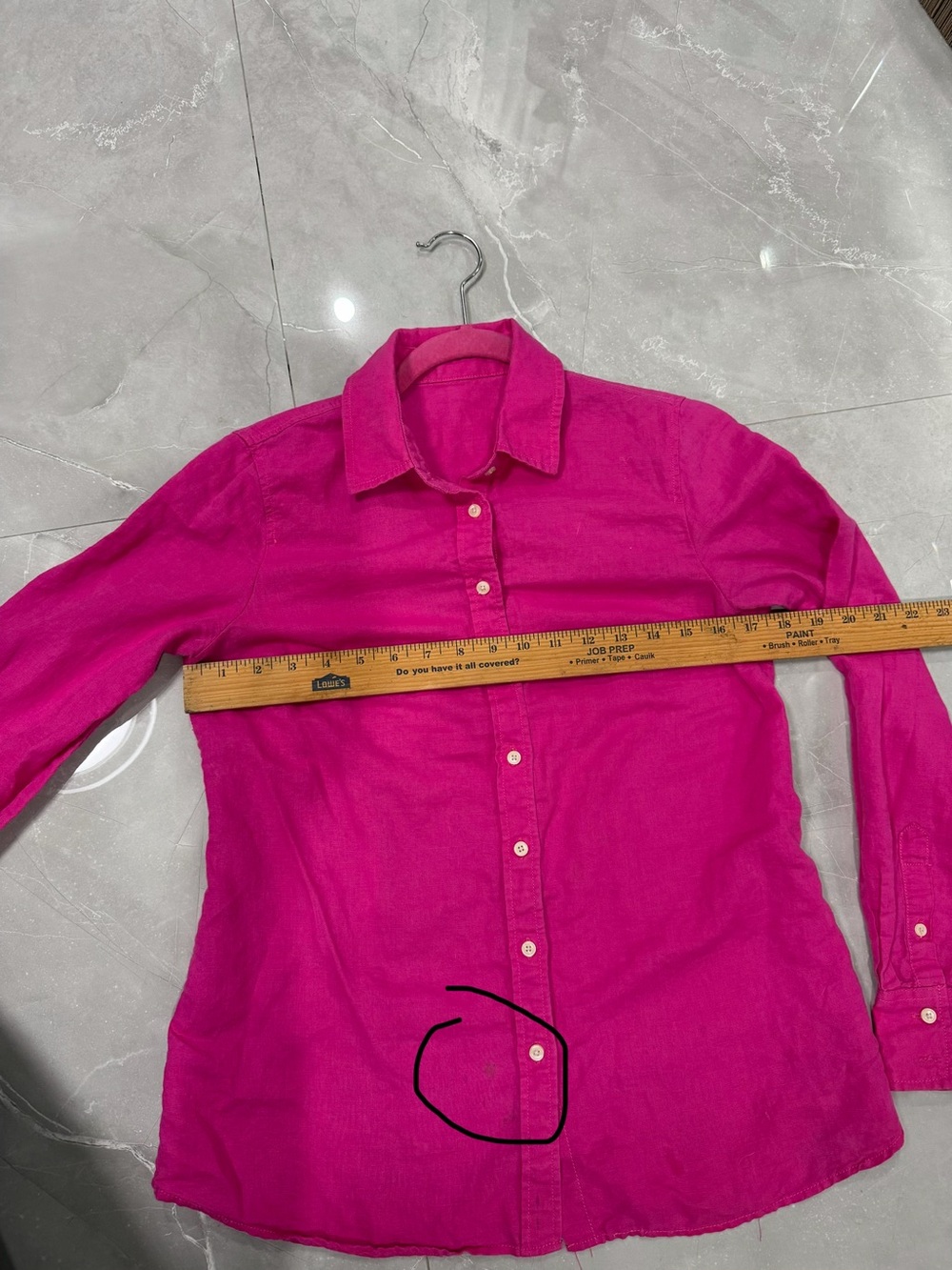 Bright Fuchsia Button-Up Shirt - Picture 4 of 5